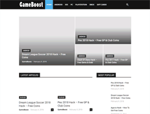 Tablet Screenshot of gameboost.org